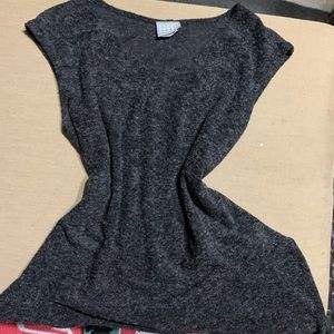 Grey v neck long dress